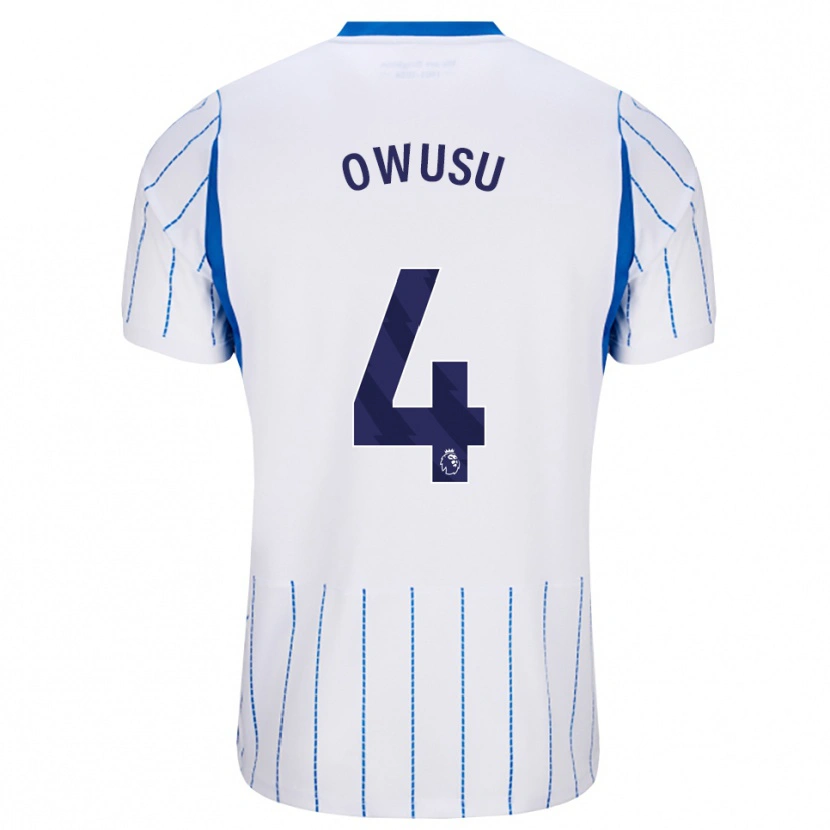 Danxen Dzieci Yussif Owusu #4 Niebieski Chaber Biały Wyjazdowa Koszulka 2026/27 Koszulki Klubowe