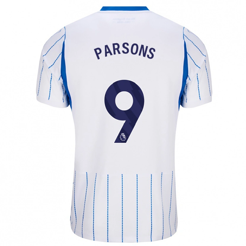 Danxen Dzieci Jacob Parsons #9 Niebieski Chaber Biały Wyjazdowa Koszulka 2026/27 Koszulki Klubowe