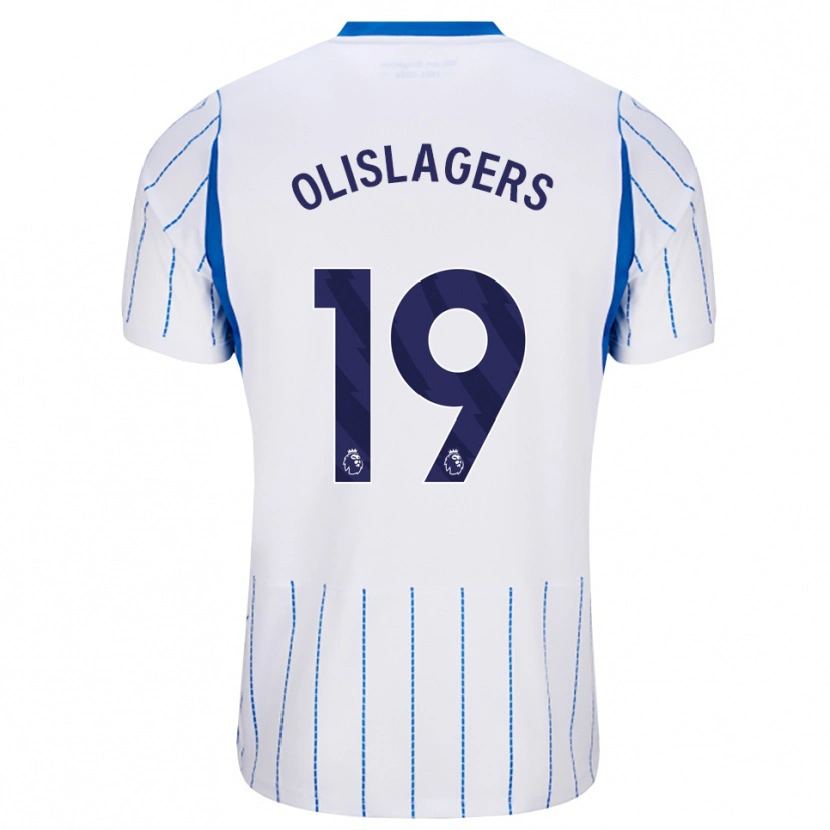 Danxen Dzieci Marisa Olislagers #19 Niebieski Chaber Biały Wyjazdowa Koszulka 2026/27 Koszulki Klubowe