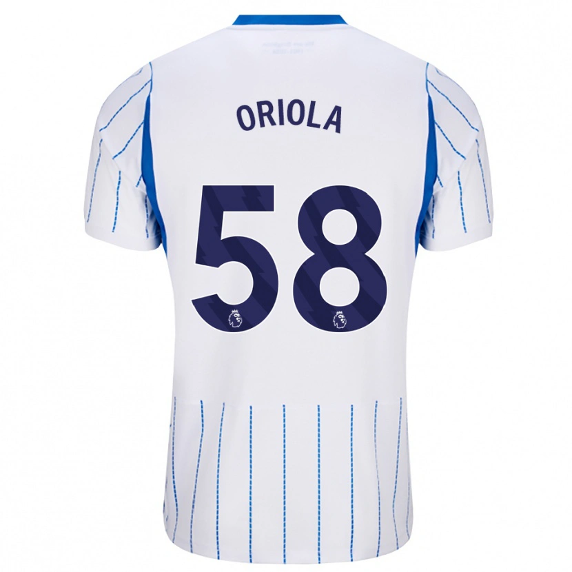 Danxen Dzieci Nehemiah Oriola #58 Niebieski Chaber Biały Wyjazdowa Koszulka 2026/27 Koszulki Klubowe