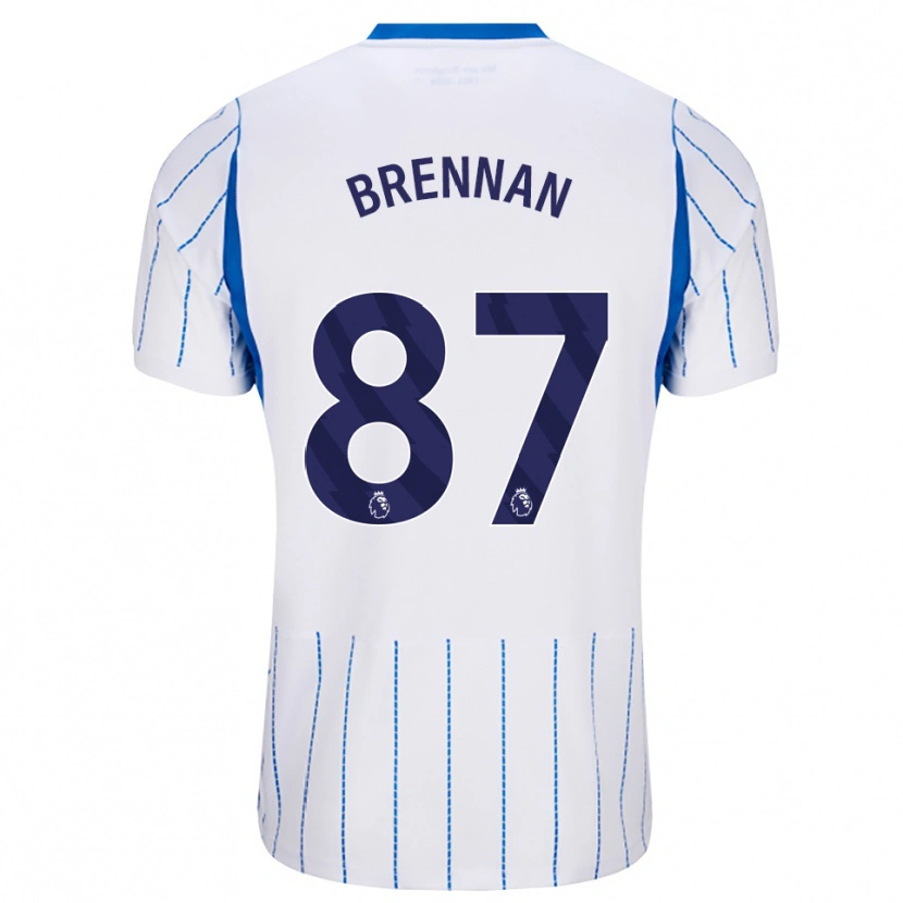 Danxen Dzieci Zach Brennan #87 Niebieski Chaber Biały Wyjazdowa Koszulka 2026/27 Koszulki Klubowe
