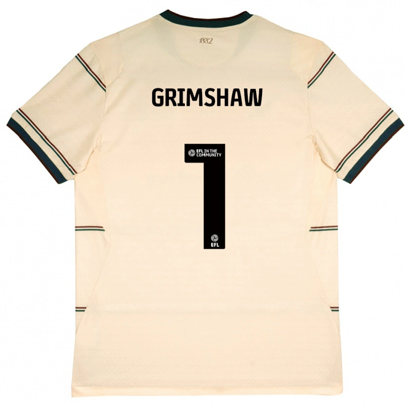 Danxen Dzieci Harry Grimshaw #1 Beżowy Bordowy Wyjazdowa Koszulka 2026/27 Koszulki Klubowe