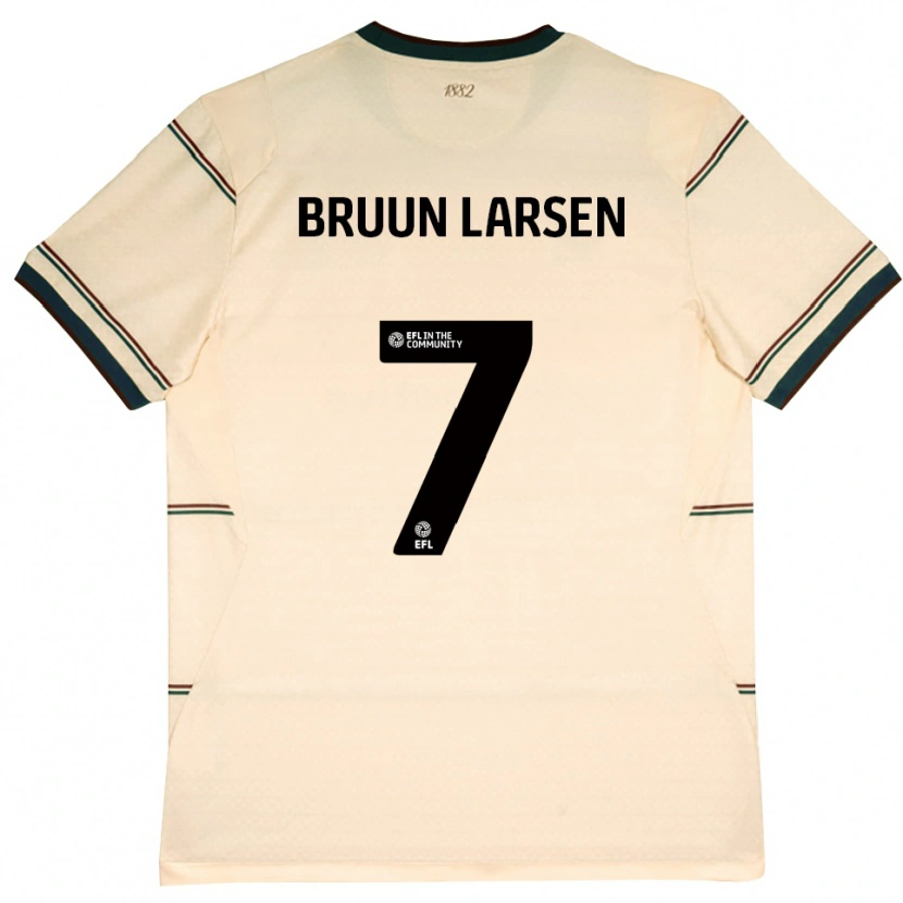 Danxen Dzieci Jacob Bruun Larsen #7 Beżowy Bordowy Wyjazdowa Koszulka 2026/27 Koszulki Klubowe