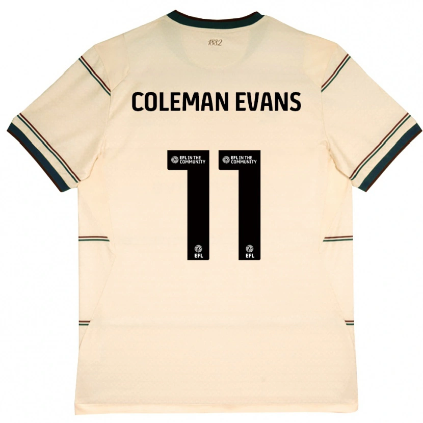 Danxen Dzieci Amaya Coleman-Evans #11 Beżowy Bordowy Wyjazdowa Koszulka 2026/27 Koszulki Klubowe