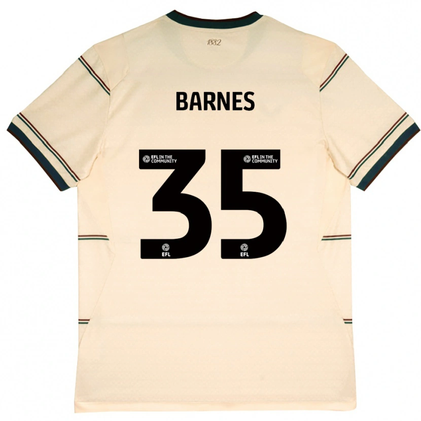 Danxen Dzieci Ashley Barnes #35 Beżowy Bordowy Wyjazdowa Koszulka 2026/27 Koszulki Klubowe