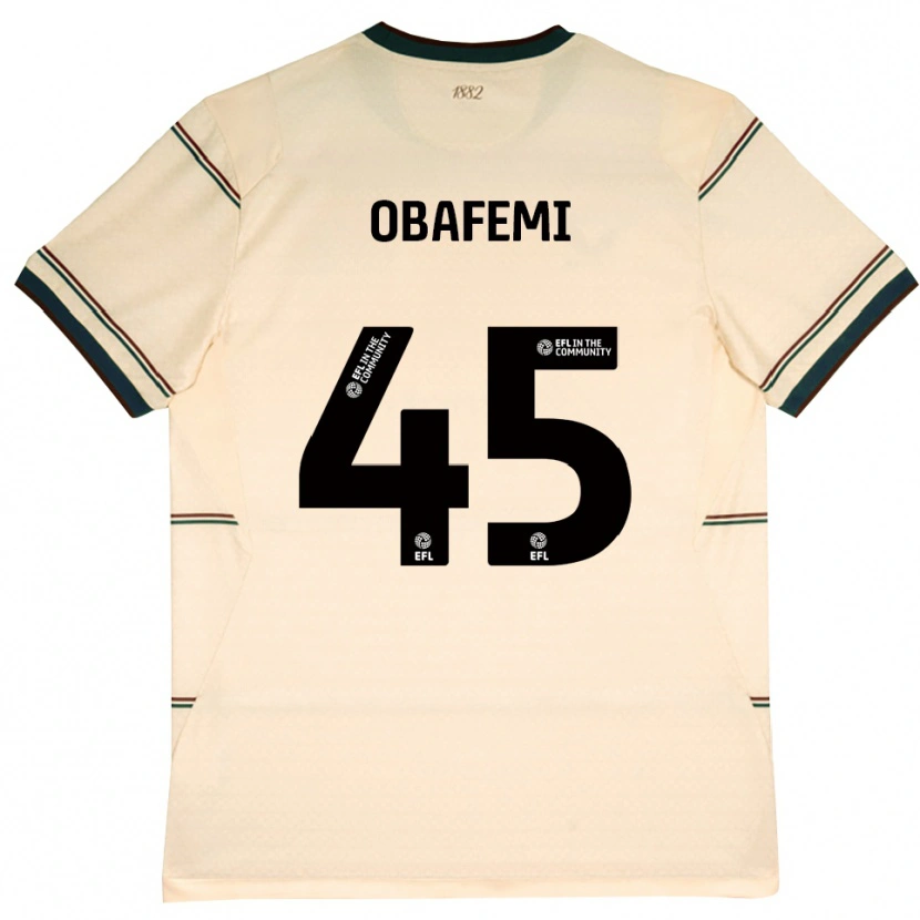 Danxen Dzieci Michael Obafemi #45 Beżowy Bordowy Wyjazdowa Koszulka 2026/27 Koszulki Klubowe