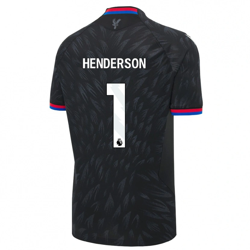 Danxen Dzieci Dean Henderson #1 Czarny Niebieski Czerwony Wyjazdowa Koszulka 2026/27 Koszulki Klubowe