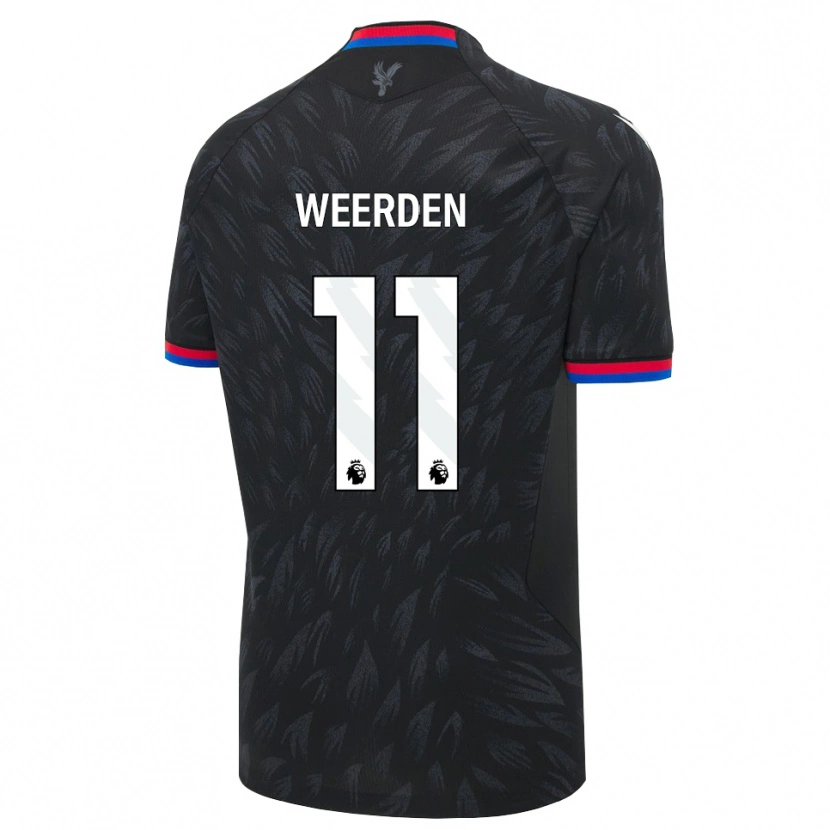 Danxen Dzieci Ashleigh Weerden #11 Czarny Niebieski Czerwony Wyjazdowa Koszulka 2026/27 Koszulki Klubowe