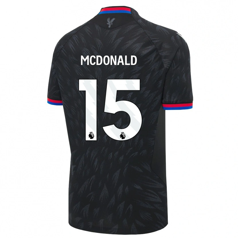 Danxen Dzieci Jayden Mcdonald #15 Czarny Niebieski Czerwony Wyjazdowa Koszulka 2026/27 Koszulki Klubowe