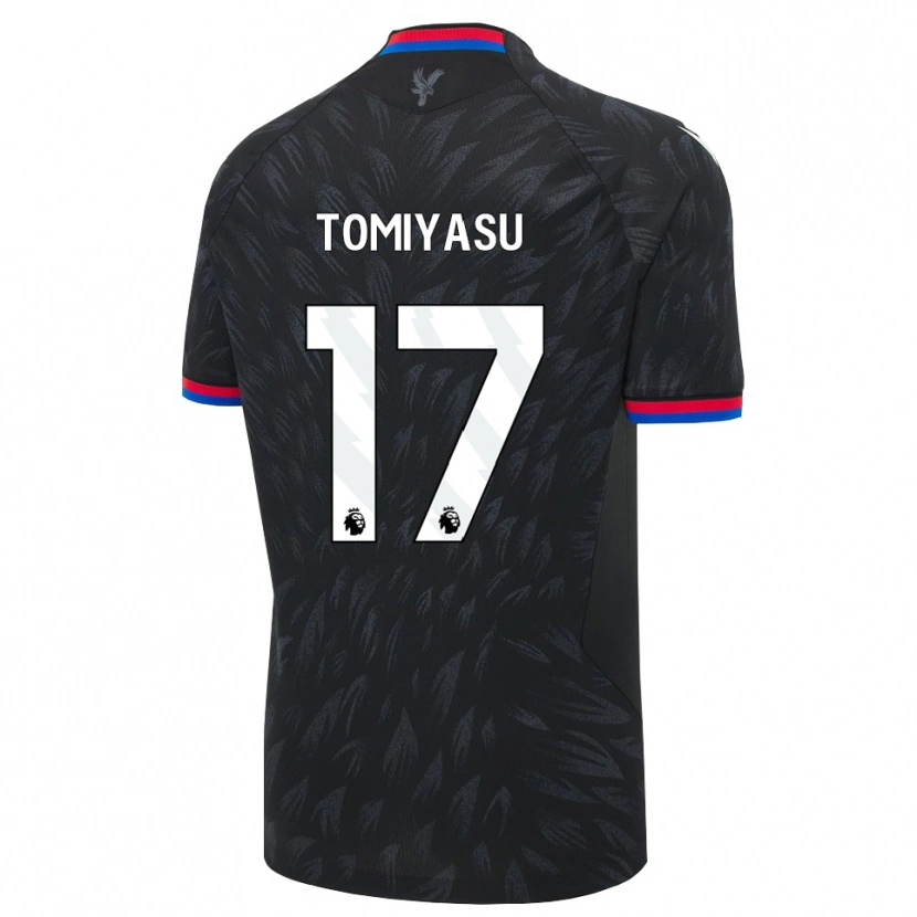 Danxen Dzieci Takehiro Tomiyasu #17 Czarny Niebieski Czerwony Wyjazdowa Koszulka 2026/27 Koszulki Klubowe