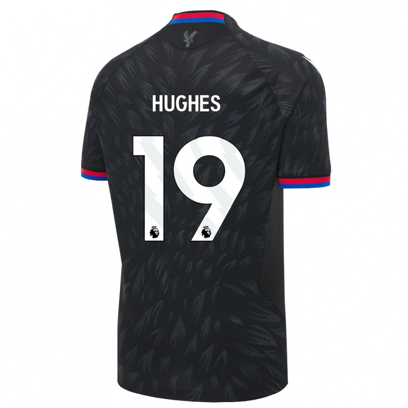 Danxen Dzieci Will Hughes #19 Czarny Niebieski Czerwony Wyjazdowa Koszulka 2026/27 Koszulki Klubowe