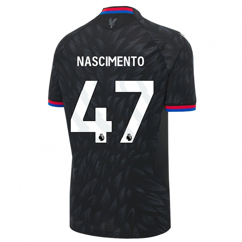 Danxen Dzieci Adler Nascimento #47 Czarny Niebieski Czerwony Wyjazdowa Koszulka 2026/27 Koszulki Klubowe