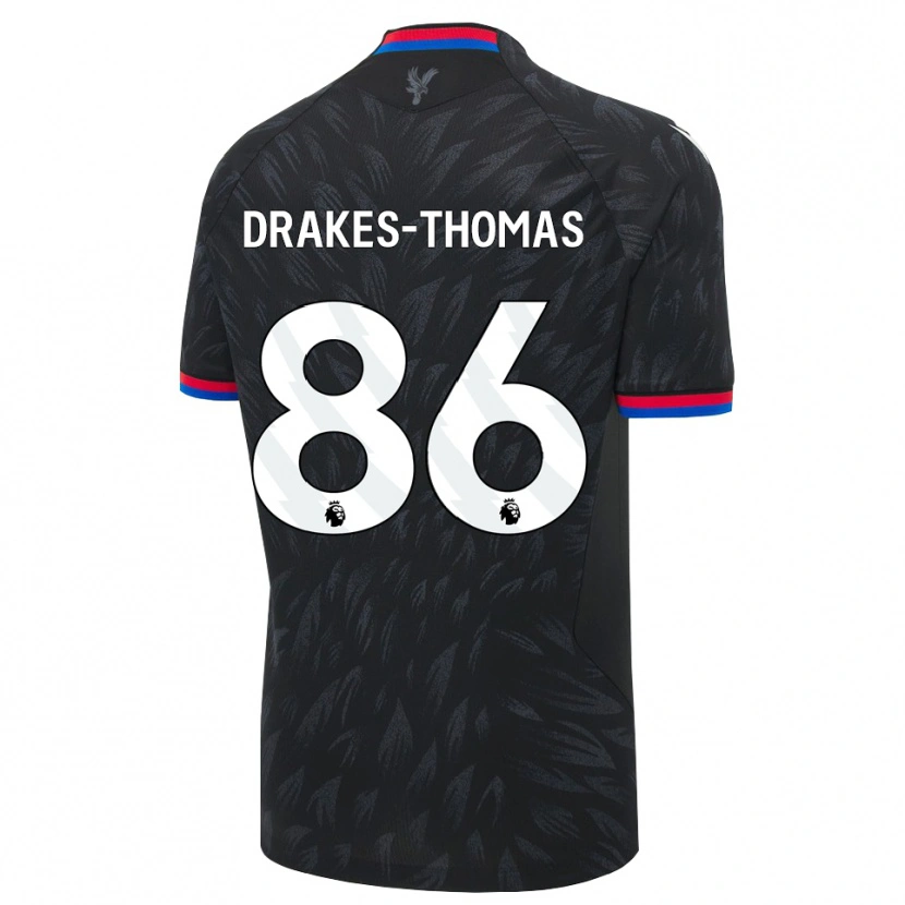 Danxen Dzieci Joél Drakes-Thomas #86 Czarny Niebieski Czerwony Wyjazdowa Koszulka 2026/27 Koszulki Klubowe