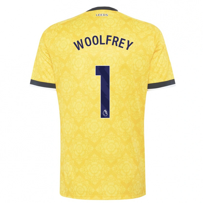 Danxen Dzieci Joshua Woolfrey #1 Żółty Biały Czarny Wyjazdowa Koszulka 2026/27 Koszulki Klubowe