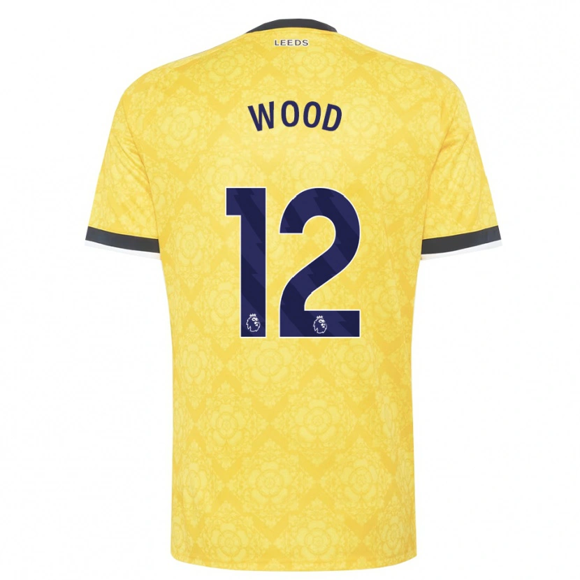 Danxen Dzieci Oliver Wood #12 Żółty Biały Czarny Wyjazdowa Koszulka 2026/27 Koszulki Klubowe