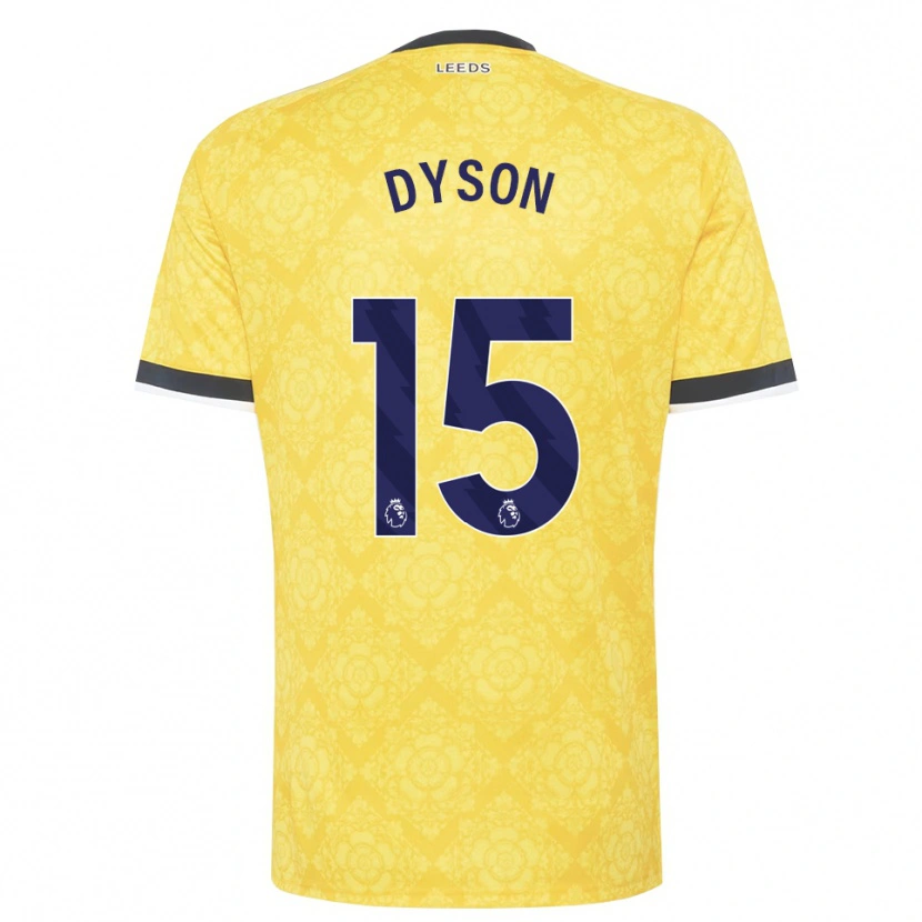 Danxen Dzieci Ryan Dyson #15 Żółty Biały Czarny Wyjazdowa Koszulka 2026/27 Koszulki Klubowe