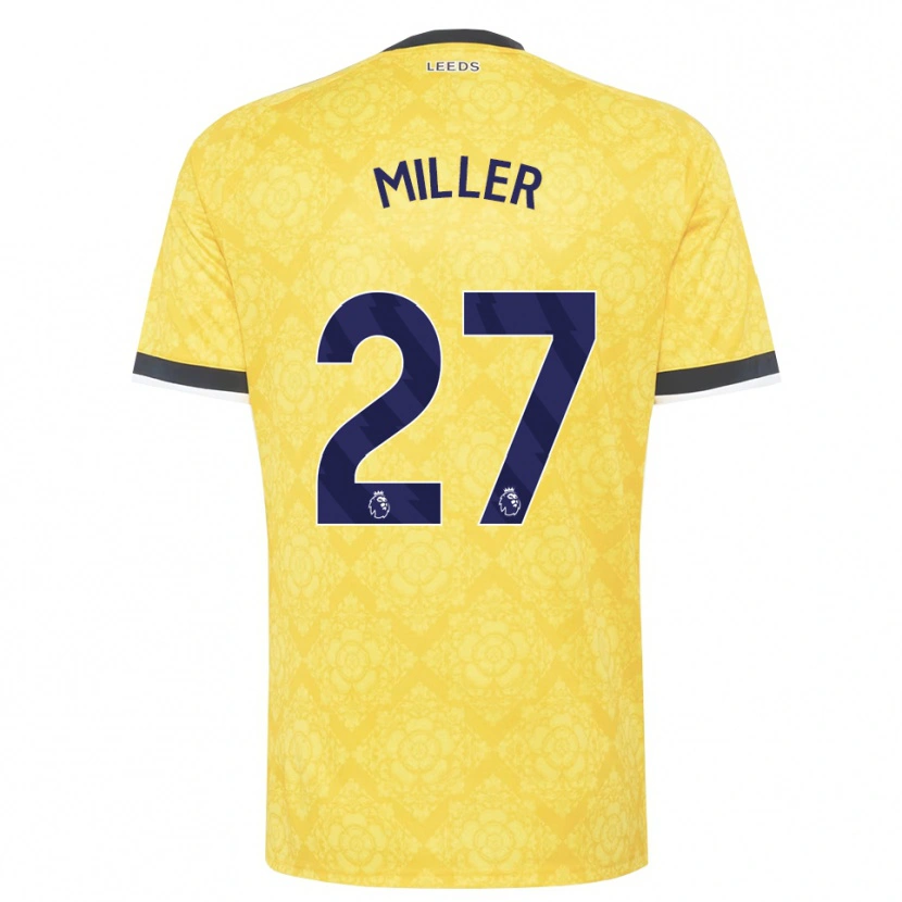 Danxen Dzieci Amari Miller #27 Żółty Biały Czarny Wyjazdowa Koszulka 2026/27 Koszulki Klubowe