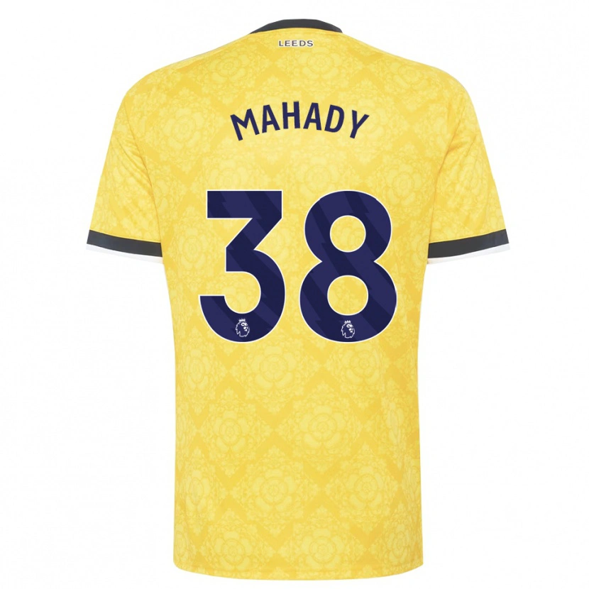 Danxen Dzieci Rory Mahady #38 Żółty Biały Czarny Wyjazdowa Koszulka 2026/27 Koszulki Klubowe