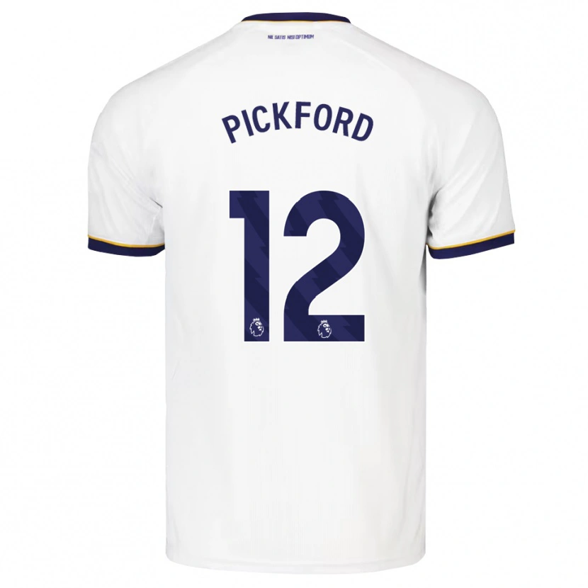 Danxen Dzieci Jordan Pickford #12 Północnoniebieski Biały Żółty Wyjazdowa Koszulka 2026/27 Koszulki Klubowe