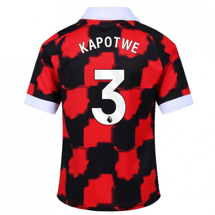 Danxen Dzieci Chase Kapotwe #3 Czerwony Biały Czarny Wyjazdowa Koszulka 2026/27 Koszulki Klubowe