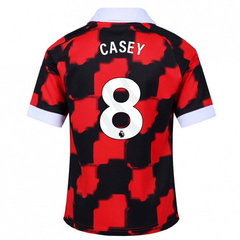 Danxen Dzieci Dan Casey #8 Czerwony Biały Czarny Wyjazdowa Koszulka 2026/27 Koszulki Klubowe