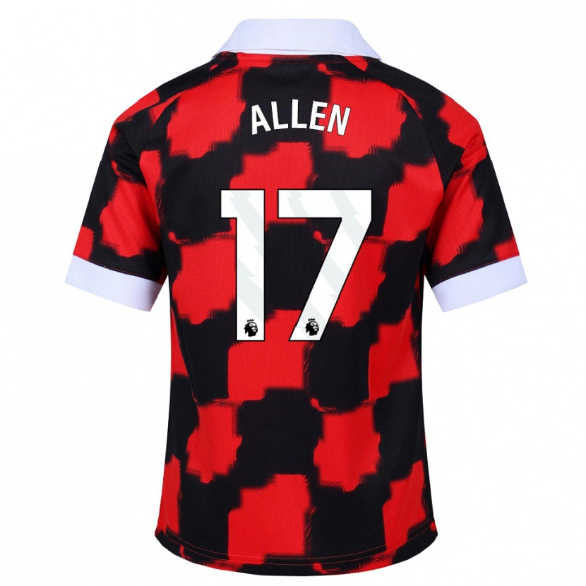 Danxen Dzieci Isaiah Allen #17 Czerwony Biały Czarny Wyjazdowa Koszulka 2026/27 Koszulki Klubowe