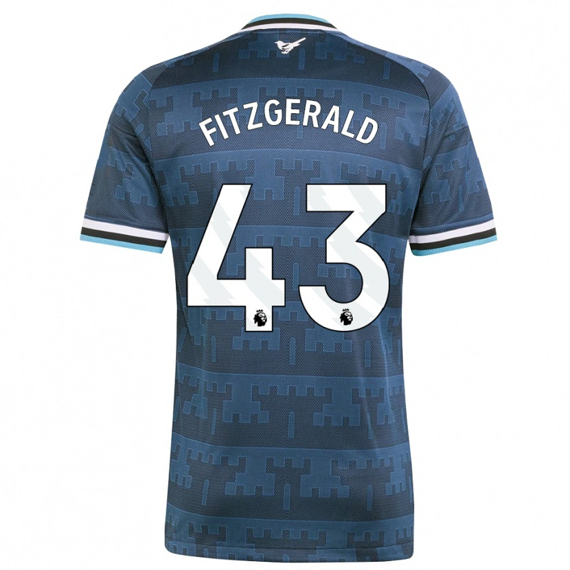 Danxen Dzieci Kyle Fitzgerald #43 Żółty Czarny Niebieski Wyjazdowa Koszulka 2026/27 Koszulki Klubowe
