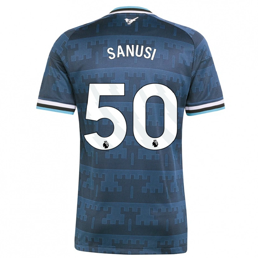 Danxen Dzieci Trevan Sanusi #50 Żółty Czarny Niebieski Wyjazdowa Koszulka 2026/27 Koszulki Klubowe