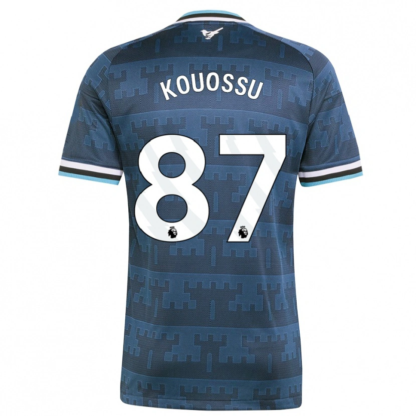 Danxen Dzieci Jayden Kouossu #87 Żółty Czarny Niebieski Wyjazdowa Koszulka 2026/27 Koszulki Klubowe