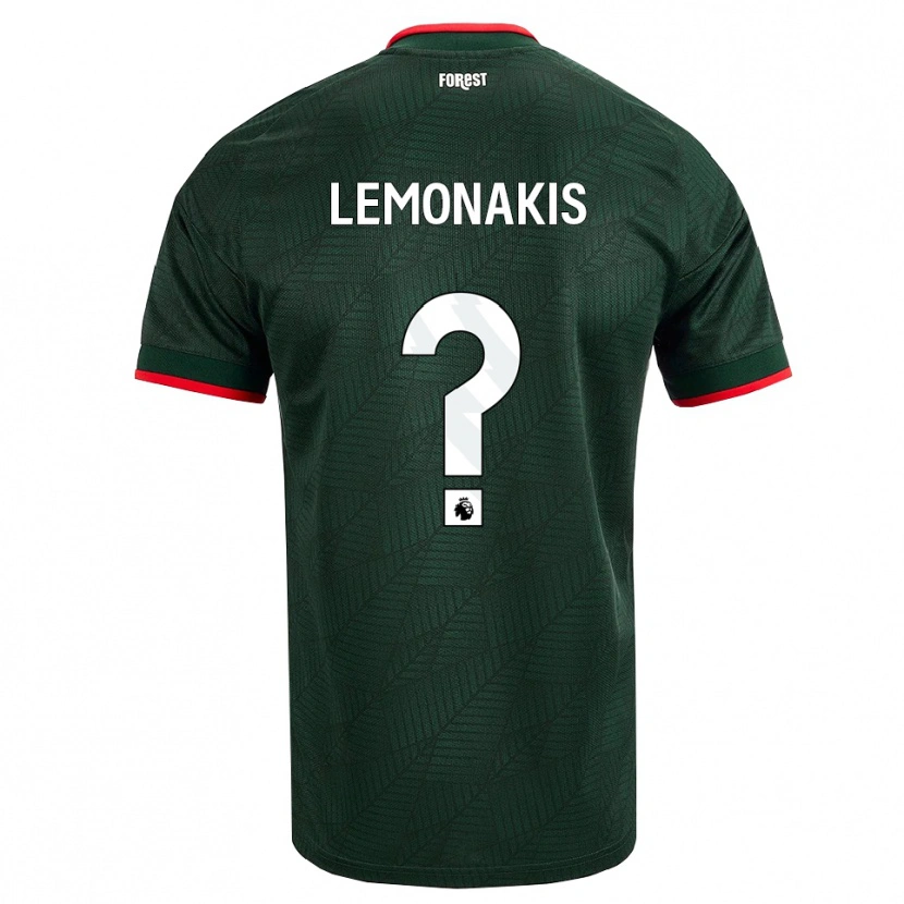 Danxen Dzieci Georgios Lemonakis #0 Ciemnozielony Czerwony Wyjazdowa Koszulka 2026/27 Koszulki Klubowe