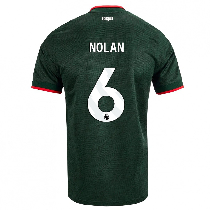 Danxen Dzieci Sonny Nolan #6 Ciemnozielony Czerwony Wyjazdowa Koszulka 2026/27 Koszulki Klubowe