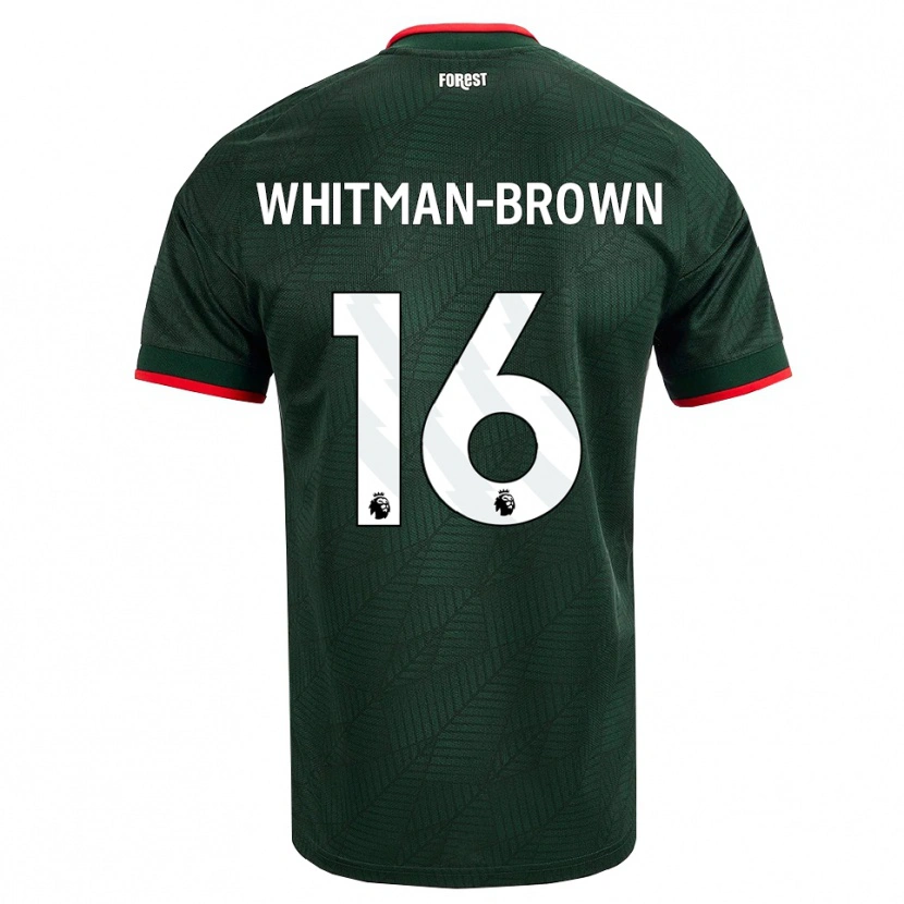 Danxen Dzieci Chae Whitman-Brown #16 Ciemnozielony Czerwony Wyjazdowa Koszulka 2026/27 Koszulki Klubowe