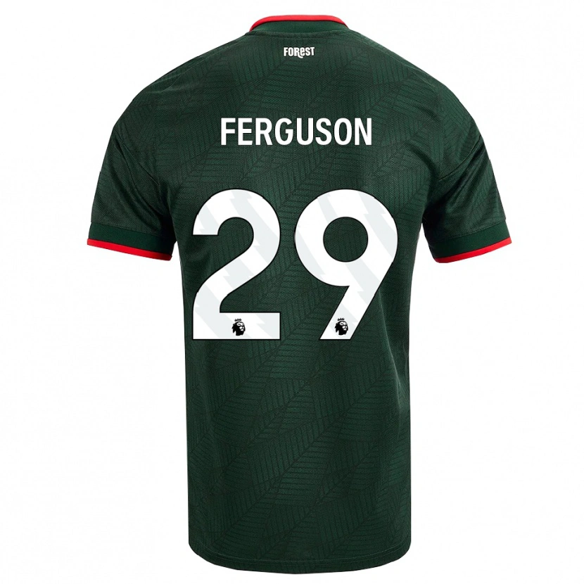 Danxen Dzieci Georgie Ferguson #29 Ciemnozielony Czerwony Wyjazdowa Koszulka 2026/27 Koszulki Klubowe