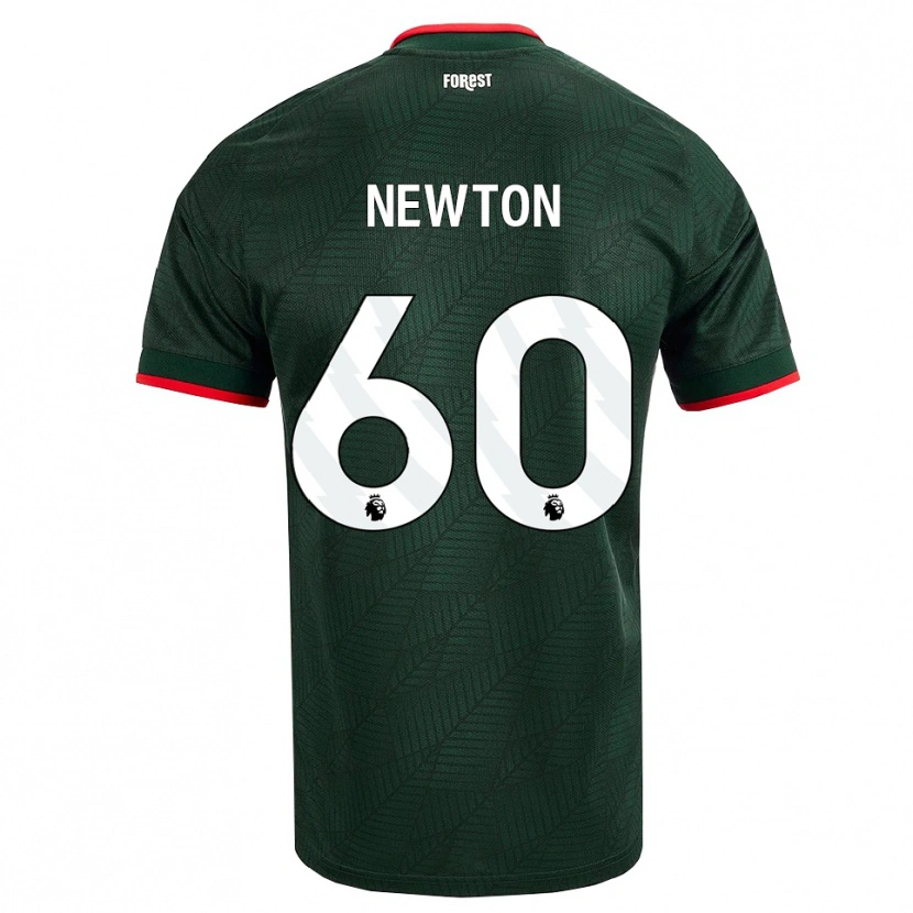 Danxen Dzieci Jamie Newton #60 Ciemnozielony Czerwony Wyjazdowa Koszulka 2026/27 Koszulki Klubowe