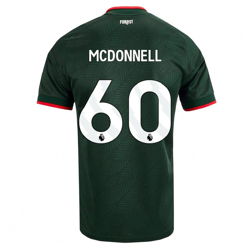 Danxen Dzieci Grady Mcdonnell #60 Ciemnozielony Czerwony Wyjazdowa Koszulka 2026/27 Koszulki Klubowe