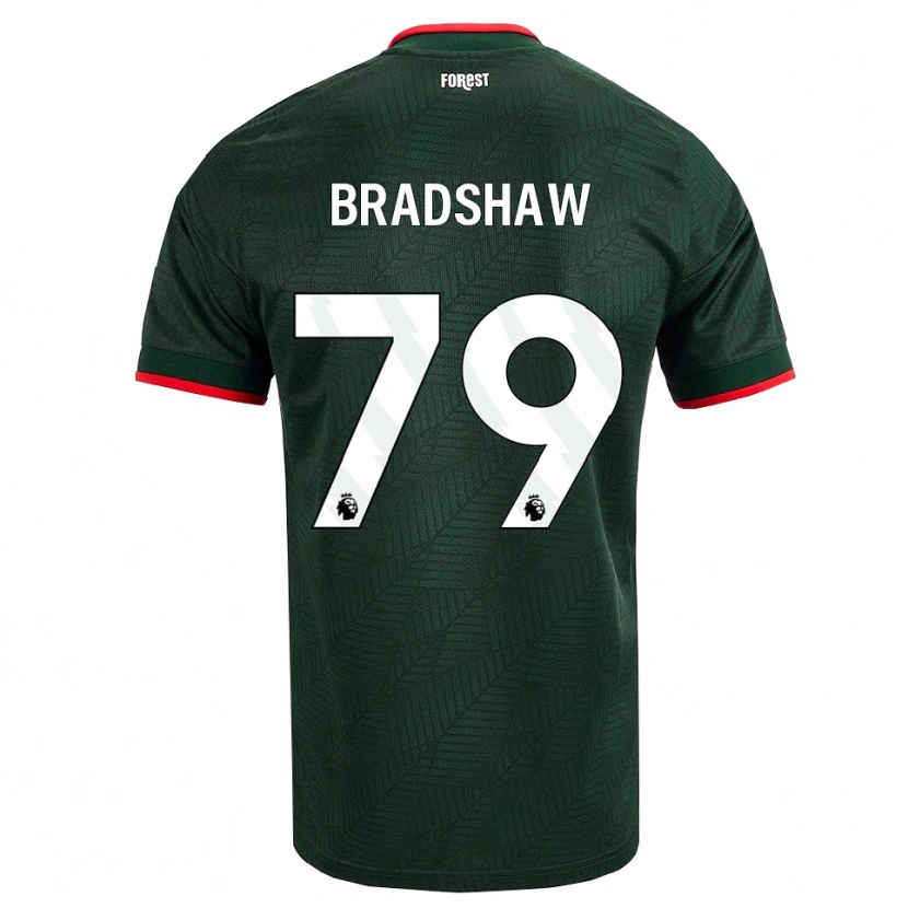Danxen Dzieci Alfie Bradshaw #79 Ciemnozielony Czerwony Wyjazdowa Koszulka 2026/27 Koszulki Klubowe