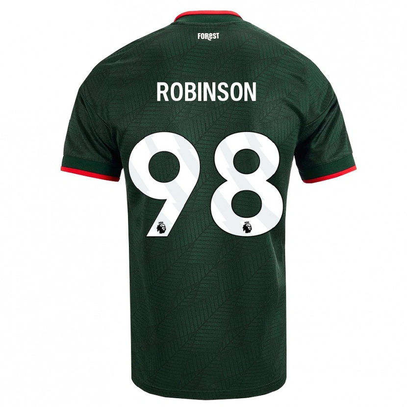 Danxen Dzieci Riko Robinson #98 Ciemnozielony Czerwony Wyjazdowa Koszulka 2026/27 Koszulki Klubowe