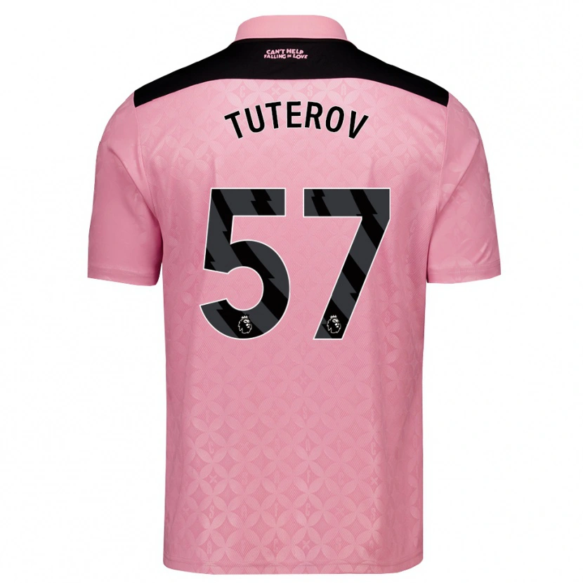 Danxen Dzieci Timur Tuterov #57 Jasnoróżowy Czarny Wyjazdowa Koszulka 2026/27 Koszulki Klubowe