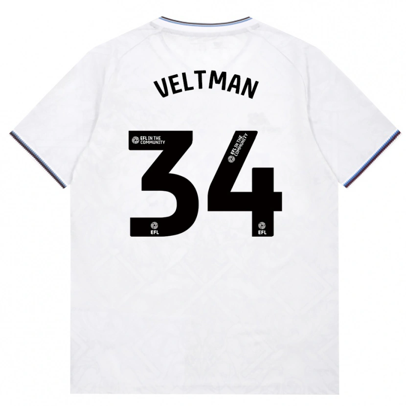 Danxen Dzieci Joël Veltman #34 Bordowy Biały Wyjazdowa Koszulka 2026/27 Koszulki Klubowe