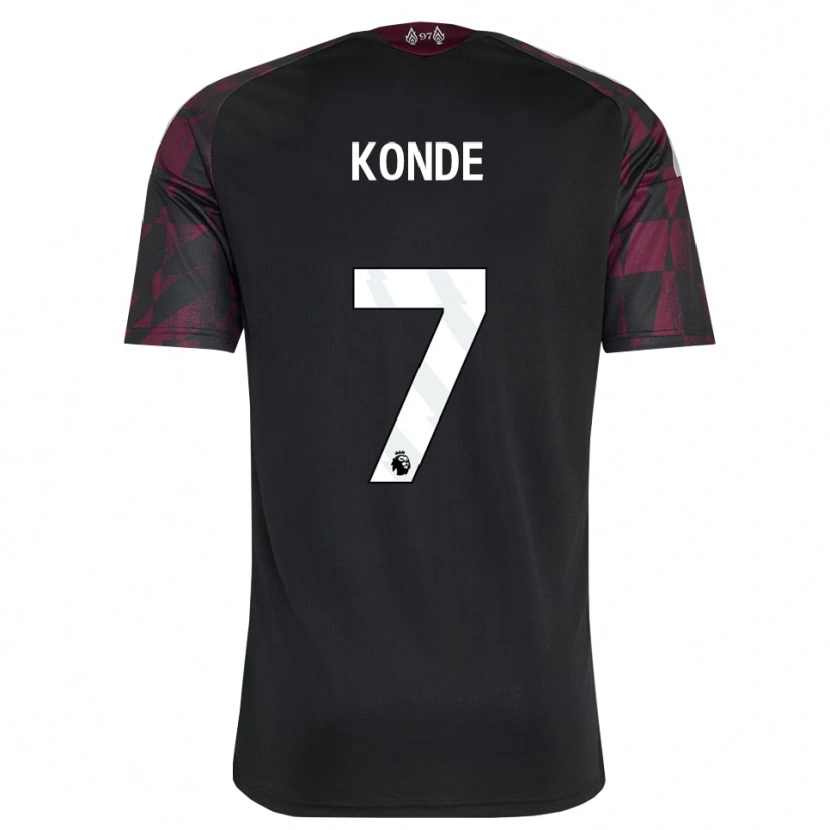 Danxen Dzieci Isaac Konde #7 Czarny Biały Fioletowy Trzeci Komplet Koszulka 2026/27 Koszulki Klubowe