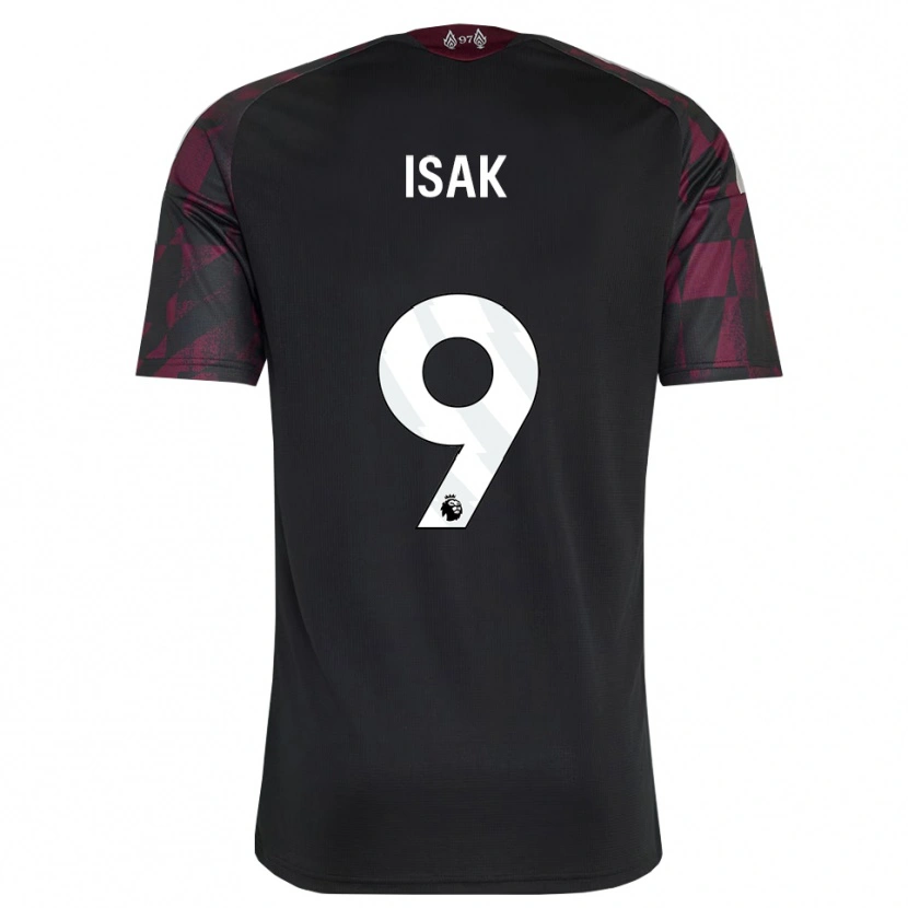 Danxen Dzieci Alexander Isak #9 Czarny Biały Fioletowy Trzeci Komplet Koszulka 2026/27 Koszulki Klubowe