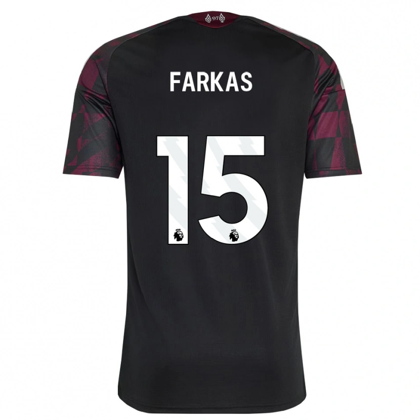 Danxen Dzieci Erik Farkas #15 Czarny Biały Fioletowy Trzeci Komplet Koszulka 2026/27 Koszulki Klubowe