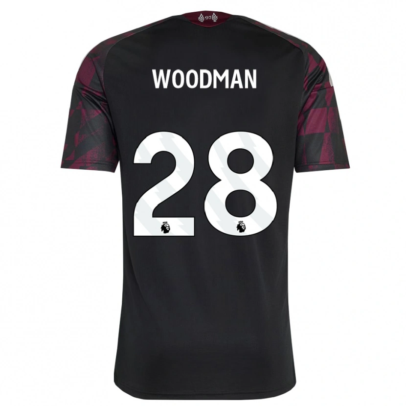 Danxen Dzieci Freddie Woodman #28 Czarny Biały Fioletowy Trzeci Komplet Koszulka 2026/27 Koszulki Klubowe