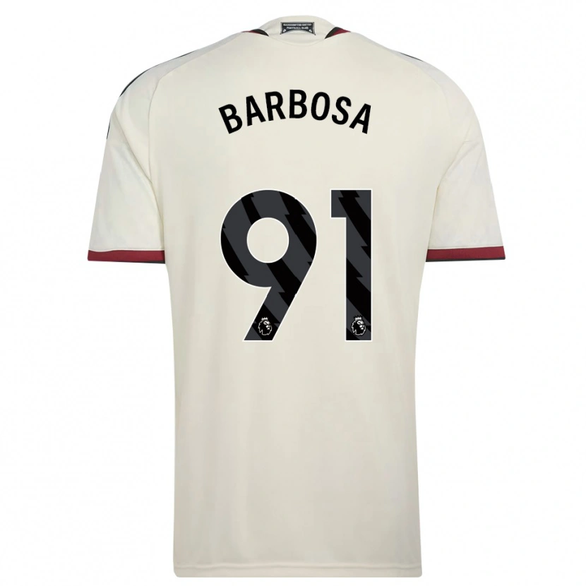 Danxen Dzieci Neithan Barbosa #91 Beżowy Czarny Czerwony Trzeci Komplet Koszulka 2026/27 Koszulki Klubowe