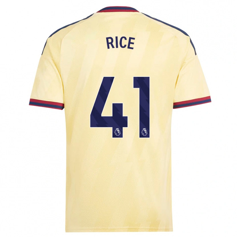 Danxen Dzieci Declan Rice #41 Jasnożółty Północnoniebieski Trzeci Komplet Koszulka 2026/27 Koszulki Klubowe
