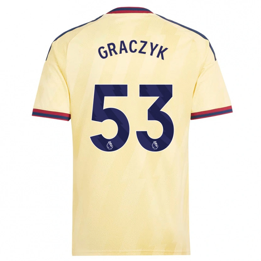 Danxen Dzieci Hubert Graczyk #53 Jasnożółty Północnoniebieski Trzeci Komplet Koszulka 2026/27 Koszulki Klubowe