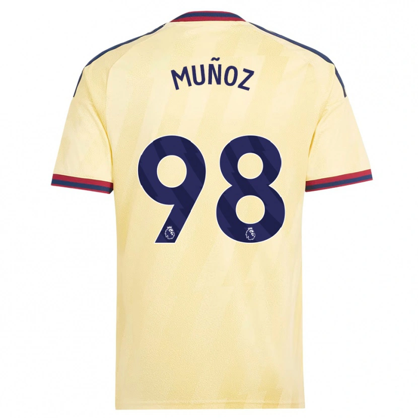 Danxen Dzieci Luis Muñoz #98 Jasnożółty Północnoniebieski Trzeci Komplet Koszulka 2026/27 Koszulki Klubowe