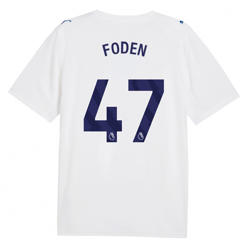 Danxen Dzieci Phil Foden #47 Granatowy Biały Trzeci Komplet Koszulka 2026/27 Koszulki Klubowe