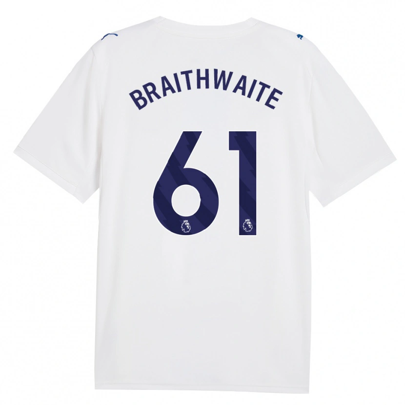 Danxen Dzieci Kaden Braithwaite #61 Granatowy Biały Trzeci Komplet Koszulka 2026/27 Koszulki Klubowe