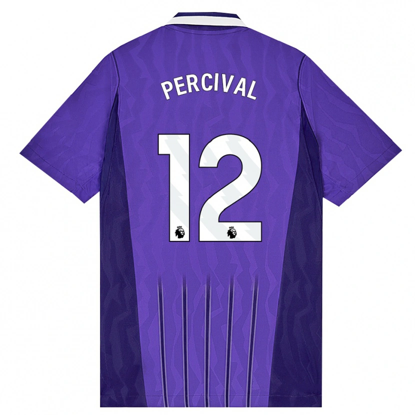 Danxen Dzieci Ria Percival #12 Fioletowy Biały Trzeci Komplet Koszulka 2026/27 Koszulki Klubowe